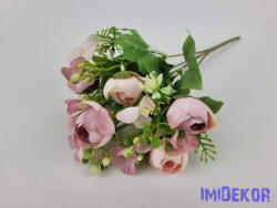  Boglárka 5 ágú selyem csokor 29 cm - Rózsaszínes