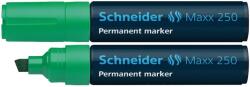 Schneider Permanent marker SCHNEIDER Maxx 250, varf tesit 2+7mm - verde (S-125004) - officeclass