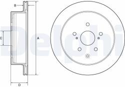 DELPHI Tarcza Ham. Lexus Rx 09- Tyl (bg4929c)