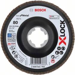 Bosch X-LOCK Flip csiszolókorongok BfM Ø 115 mm, G 80, X571, hajlított változat, műanyag 2608621765 (2608621765)