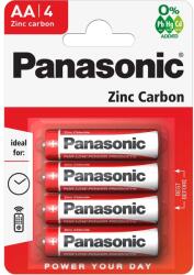 Panasonic RedZinc R6RZ/4BP AA/ceruza cink-mangán tartós elem 4 db/csomag (R6RZ/4BP EU)