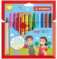STABILO Cappi szál jelölők kupakgyűrűvel 12 db