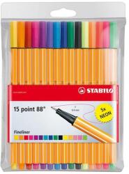 STABILO Tűfilc STABILO Point 88 15 darabos készlet (10+5) (8815-1) - robbitairodaszer