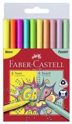 Faber-Castell Filctoll FABER-CASTELL Grip neon/pasztell 10 darabos (155312) - robbitairodaszer