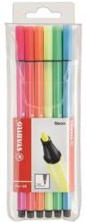 STABILO Filctoll STABILO Pen 68 neon 6 darabos készlet (6806-1) - robbitairodaszer