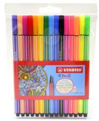 STABILO Filctoll STABILO Pen 68 10+5 neon készlet (6815-2) - robbitairodaszer