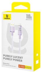 Baseus Gem USB A - USB C gyorstöltő kábel 1 m 100 W Lila