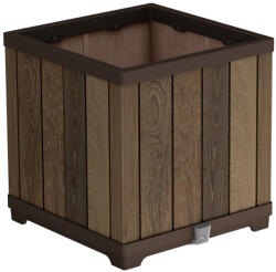 Keter Deco Square Walnut Műanyag Virágláda 45, 5 X 45, 5 X 45, 5 Cm
