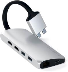 Satechi ST-TCDMMAS dokkoló állomás és port replikátor USB 3.2 Gen 1 (3.1 Gen 1) Type-C Ezüst (ST-TCDMMASM)