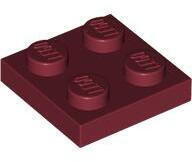 LEGO® Sötétpiros LEGO Lap 2 x 2 (4585479)