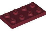 LEGO® Sötétpiros LEGO Lap 2 x 4 (4539071)