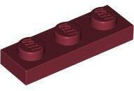 LEGO® Sötétpiros LEGO Lap 1 x 3 (4539076)