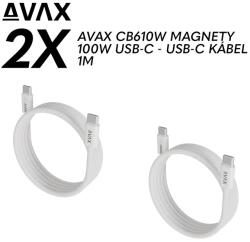 AVAX CB610W - 2X 100W Mágneses USB-C Gyorstöltő Kábelcsomag 2 X AVAX CB610W (2 X AVAX CB610W)