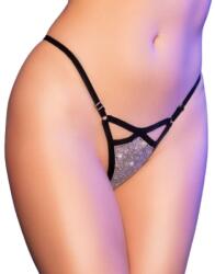 Chilirose Panties & Thongs Chilirose - Cr 4665 Tanga Ezüst & Fekete S/m (d-238957)