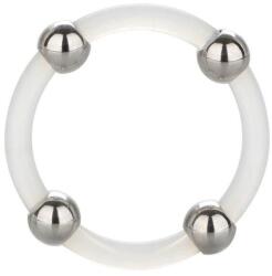 CalExotics Calexotics- Szilikon Péniszgyűrű Fém Gyöngyökkel - L (d-224013)