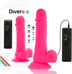 DIVERSIA Rugalmas Vibráló Dildó 20, 5 Cm - Rózsaszín (d-231122)