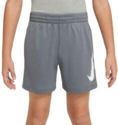 Nike Pantaloni scurți băieți Nike Boys Dri-Fit Multi+ Graphic Training - smoke grey/white/white (DX5361-084)