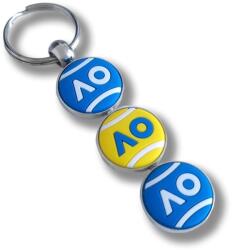 Australian Open Brelocuri Australian Open Keyring Three Spining Tennis Ball (AOBALLPVCKEY)