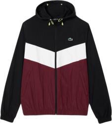 Lacoste Jachetă tenis bărbați Lacoste Water Resistant Packaway Zipped Sport - black/gris/bordeaux (BH1042-00-MIZ)