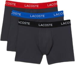 Lacoste Boxeri sport bărbați Lacoste Striped Waist Microfiber Trunk 3P - dark grey/red/blue/black (5H6562-00-8W3)