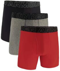 Under Armour Boxeri sport bărbați Under Armour Performance Tech 6in Boxerjock 3P - black/grey/red (1383878-600)