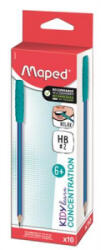 Maped Írástanuló grafitceruza, HB, háromszögletű, szilikon vég, 'Kidy Learn Concentration' (IMA854402) (IMA854402)