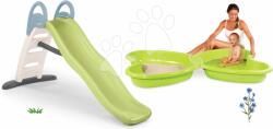 Smoby Set tobogan cu dublu val și nisipar cu două părți Fluture Toboggan Life Smoby lungimea suprafeței de alunecare 200 cm cu apă (SM820405-47)