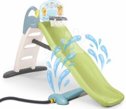 Smoby Set tobogan cu dublu val cu coș de baschetToboggan Life Smoby lungimea suprafeței de alunecare 200 cm cu apă și joc de apă pentru grădină (SM820405-57)