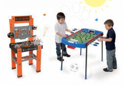 Smoby Set bancă de lucru Black&Decker Smoby şi fotbal de masă Challenger cu 2 mingi (SM360700-5) Set bricolaj copii