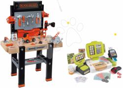 Smoby Set atelier de lucru Black+Decker Smoby electronic şi casă de marcat cu scaner și calculator (SM360702-6) Set bricolaj copii