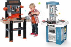 Smoby Set atelier de lucru Black+Decker Smoby electronic şi bucătărie Tech Edition cu sunete și lumini (SM360702-16) Set bricolaj copii
