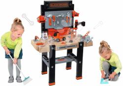 Smoby Set masă electronică de lucru Black+Decker Smoby şi set de curăţenie 3in1 (SM360702-4) Set bricolaj copii