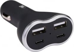 ALL Ride , Szivargyújtós Töltő, 2xUsb/USb-C, 12/24V (33247199) (33247199) - aqua