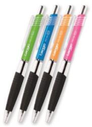 FlexOffice Golyóstoll, 0, 35 mm, nyomógombos, vegyes színű, áttetsző test, 'Tango', kék (FOGT04K) (FOGT04K)