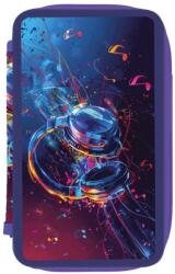 Herlitz Penar neechipat Herlitz 2 fermoare, dimensiune 20 x 4.5 x 13 cm, motiv Music (400198300) Penar