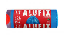 Alufix Szemeteszsák, zárószalagos, 40 l, 15 db, 60x60 cm, 20 , , kék (KHK962) (KHK962)