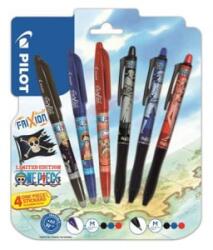 Pilot Rollertoll készlet, 0, 35 mm, nyomógombos, 'Frixion Ball'/'Frixion Ball Plus', 3különböző szín+One Piece matrica (PBLI449522) (PBLI449522)