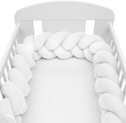 NEW BABY Védő fonott rácsvédő kiságyba muszlin Baby fehér - pindurka