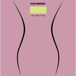 Hausberg HB-6003RZ üveg fürdőszobai mérleg rózsaszín (HB-6003RZ) - officedepot