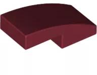 LEGO® 11477c59 - LEGO sötétpiros kocka íves, 2 x 1 méretű, sima (11477c59)