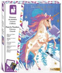 JANOD Atelier Set Maxi Pictură după numere Unicorni (J07985) Carte de colorat