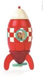 Janod Rachetă Kit Magnetic din Lemn 16 cm 9 bucăți (J05207)