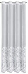 Eurofirany Függöny 140x250 Jázmin fehér virágos rátéttel, Eurofirany tömítőgyűrűkkel