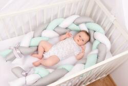  Kiságyvédő Prýmek 01+42+33 szatén menta 200 cm hosszú