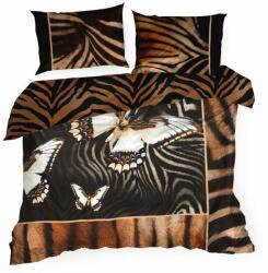 Eurofirany Szatén ágynemű 160x200 Eva 18 fekete piros pillangók Eva Minge Eurofirany