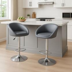 Yizi 2 darabos bárszék szett antracit, állítható magasság (GY-1049)