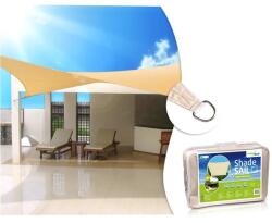 GreenBlue Krémszínű UV-szűrős napvitorla 4×4 m, négyzet, poliészter (36509)