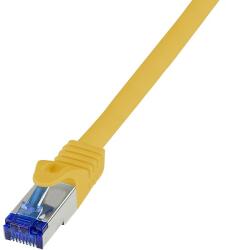 LogiLink Patch cable Cat. 6A S/FTP Ultraflex 3P/GHMT certified, yellow 0.5m (C6A027S)
