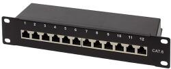 LogiLink Cat. 6 Patch Panel 12-Port 10" , STP, black (NP0046)