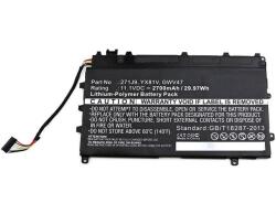 CoreParts Laptop akkumulátor Dell 24Wh Li-Pol 11.1V 2200mAh, Latitude 13 7000, Latitude 7350 (ET-MBXDE-BA0106)